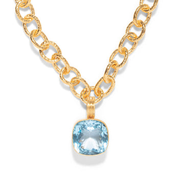 Dina Mackney Designs Pendant -  Faceted Maxi Pendant Only - Blue Topaz